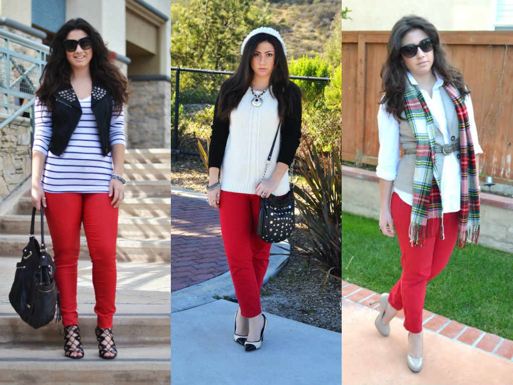 Sara's Sweet Style: How to Style: Red Pants!