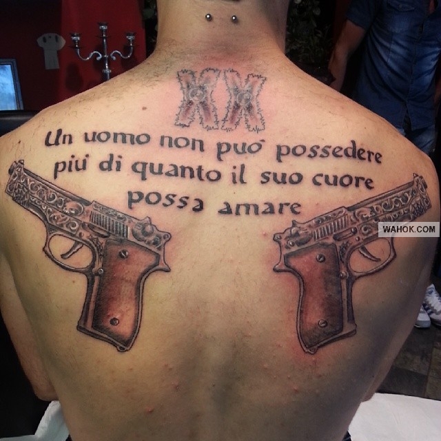 Gambar Tattoo 3D Tembak Terbaru Di Dada, Punggung, Paha, Leher, Betis, Paling Keren