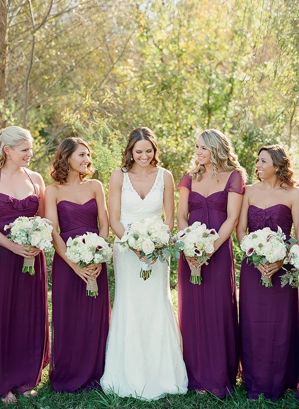 long plum bridesmaid dresses Melissa Bridesmaid Dresses
