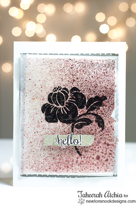 Hello Flower card by Taheerah Atchia | Fanciful Florals Bold Flower Stamp set by Newton's Nook Designs