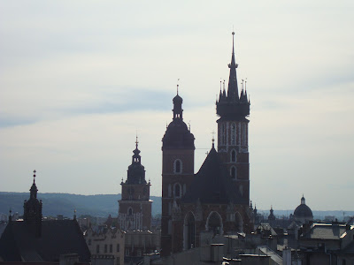 Church Towers in Krakow, Poland, by Maja Trochimczyk
