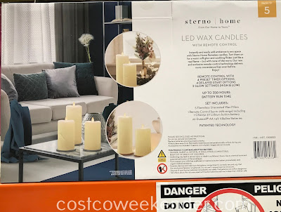 Costco 1309833 - Sterno Home 5-piece LED Wax Candles: safer than real candles