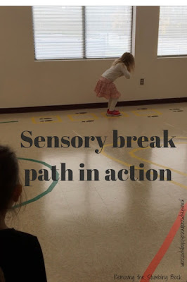 Sensory Break Path in action; Removing the Stumbling Block Sensory Break Path in action; Removing the Stumbling Block