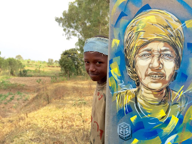 French stencil artist Christian Guemy aka C215 is currently touring through Rwanda where he already left several new pieces.