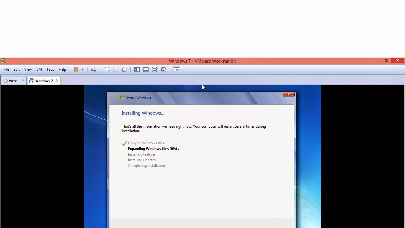 Vmware install windows. Как установить windows 7 в vmware workstation.