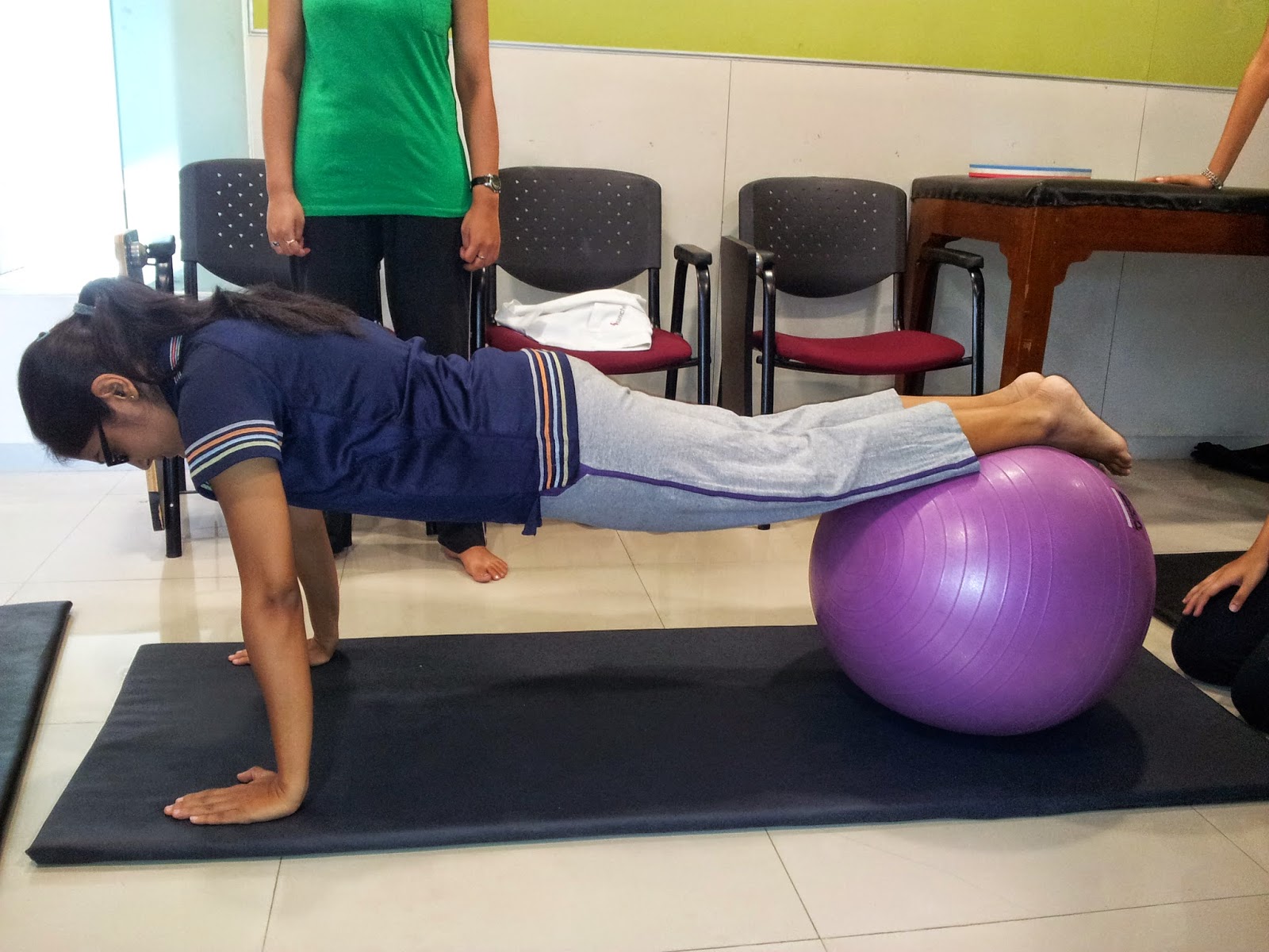 Sports and Community Physiotherapy Exercises on the Gym Ball