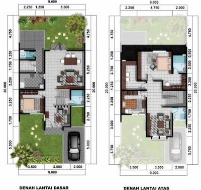 Plan Minimalist Modern 2 Floors