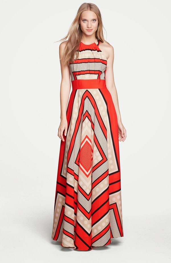 Eliza J- Scarf Print Woven Maxi Dress