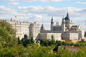 Royal Palace and Almudena Cathedral, Madrid, Spain