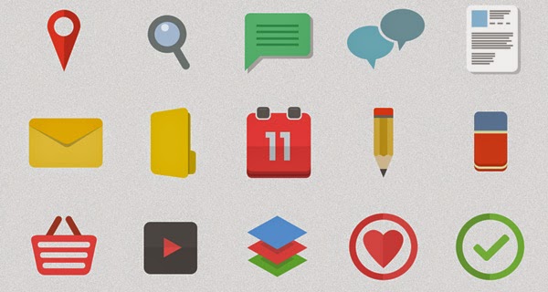Flat Icon Perbedaan Metro Design dan Flat Design - Flat Icon