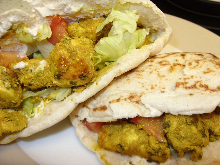 Jenny Eatwell's Rhubarb & Ginger: Spicy Chicken in Pitta Bread