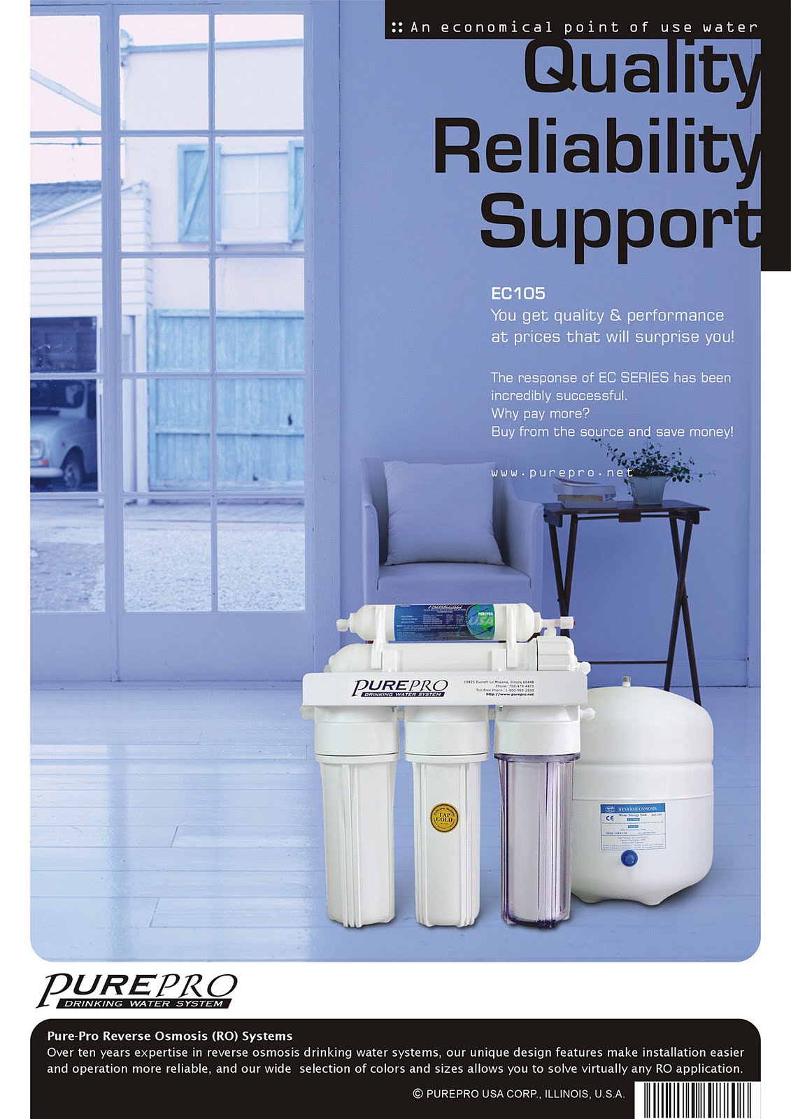 PurePro® EC105 Reverse Osmosis Water Filter System