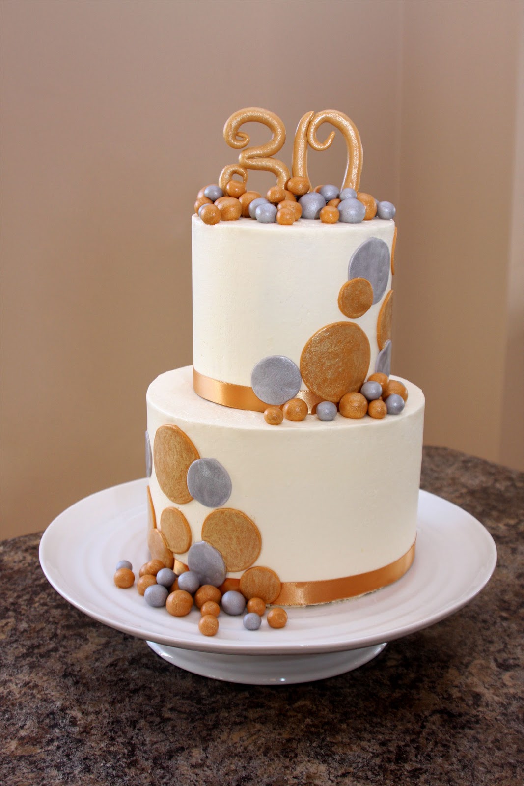 gold and silver cake
