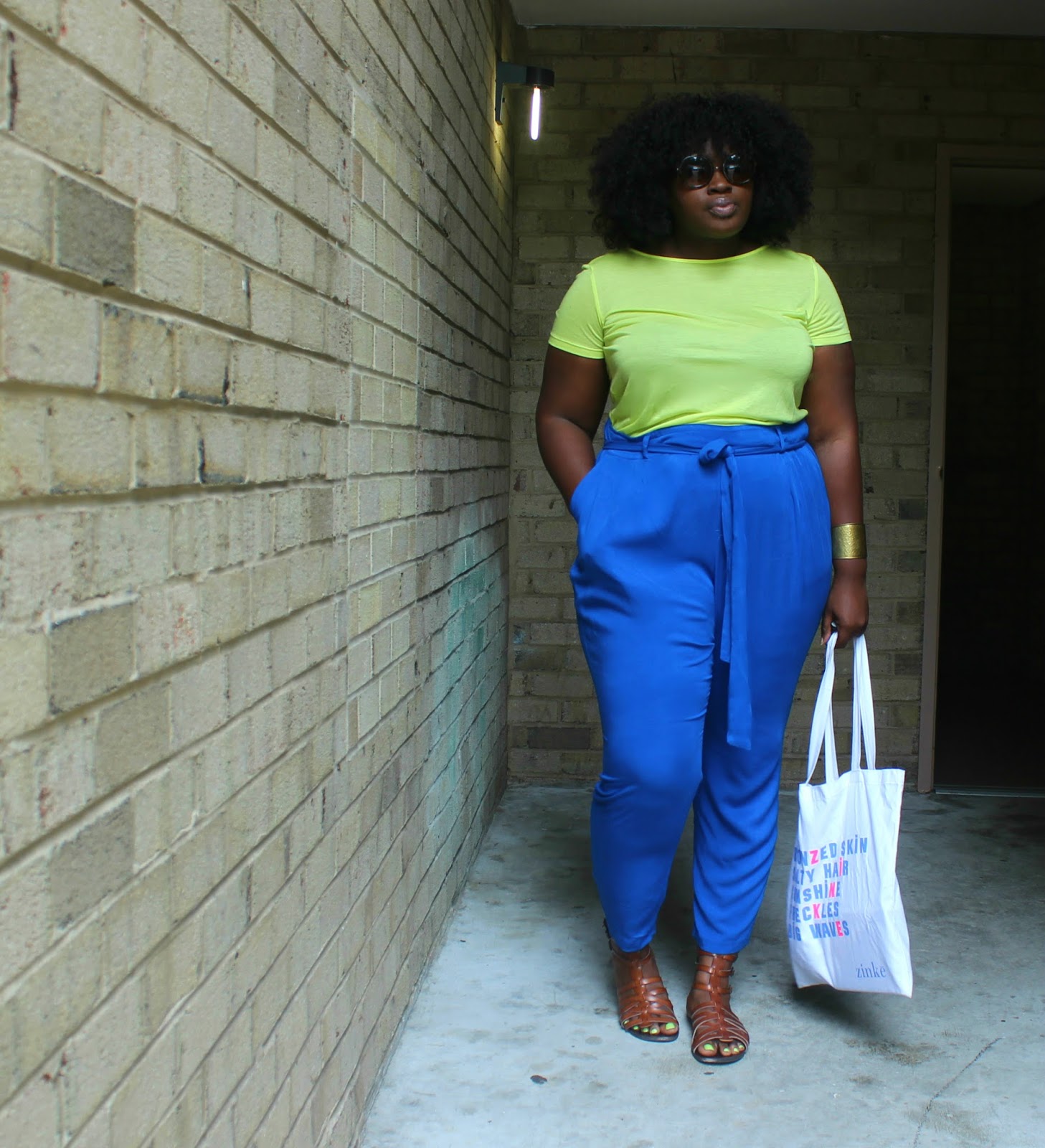SUPPLECHIC: From Day to Night: Cobalt Soft Pants & Neon Top