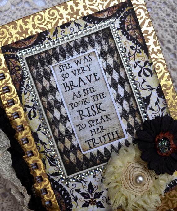 "Brave Risk" Altered Art Journal $28.00