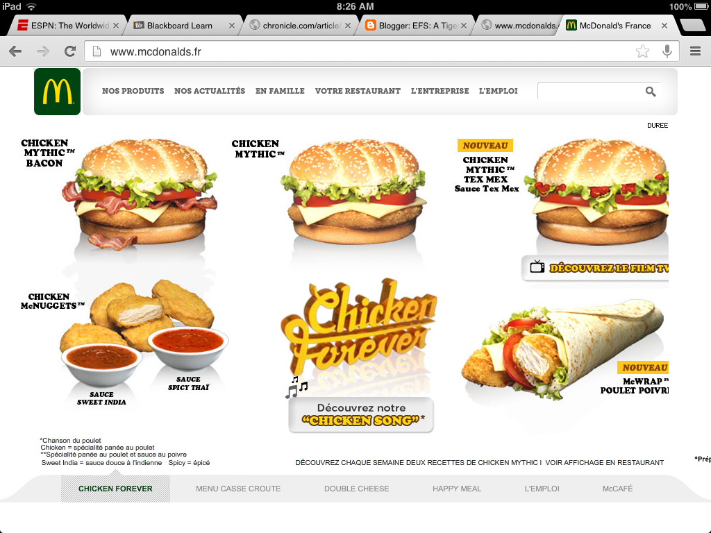 EFS A Tiger in Paris McDonald's In Paris