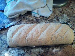 Dinner in the Life of a Dad—The BEST Low-Carb Bread Ever!!! Slashing the top let you control how the bread looks when it bakes.