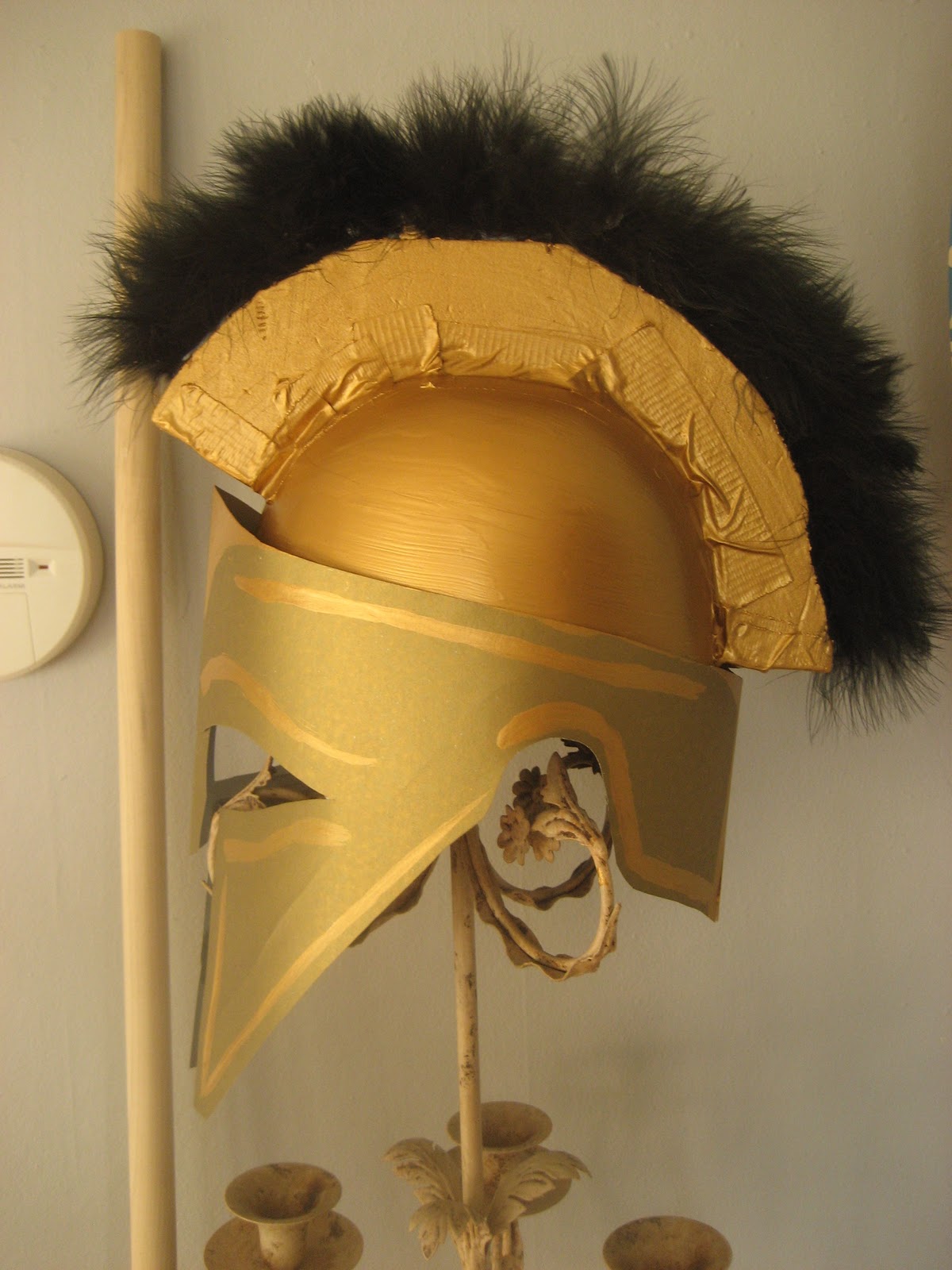 how to make a greek war helmet