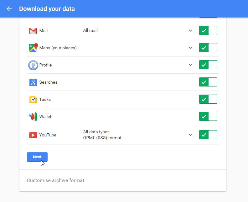How to Backup All Your Google Account's Data with Google Takeout