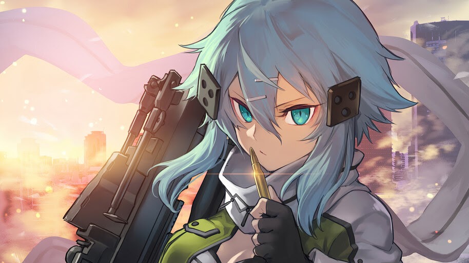 Anime, Girl, Sniper, Rifle, GGO, SAO, 4K, #6.2358