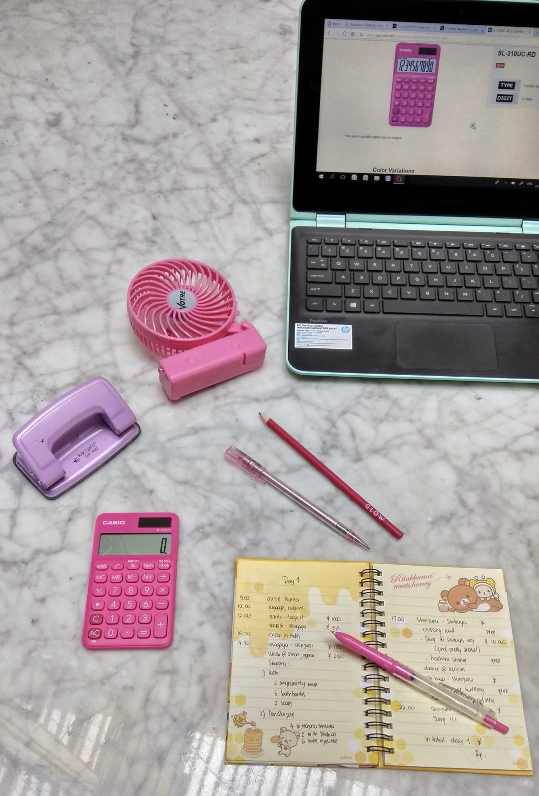 casio colorful calculator