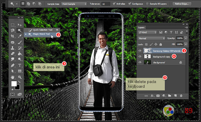 Cara membuat efek iklan Samsung galaxy S8 dengan photoshop Cara membuat efek iklan Samsung galaxy S8 dengan photoshop