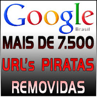 Google remove mais de 7.500 urls por pirataria