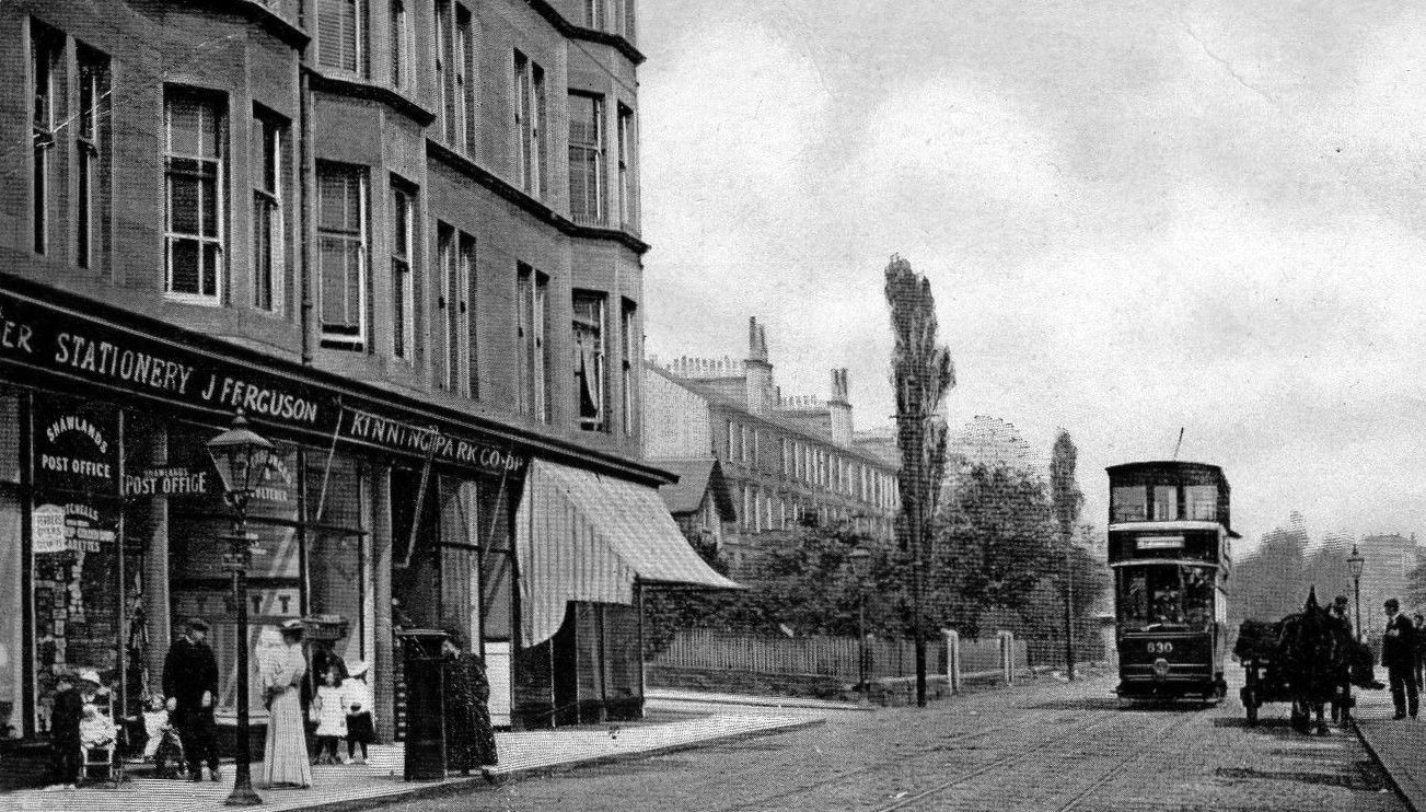 Tour Scotland Old Photograph Kilmarnock Road Shawlands Glasgow Scotland