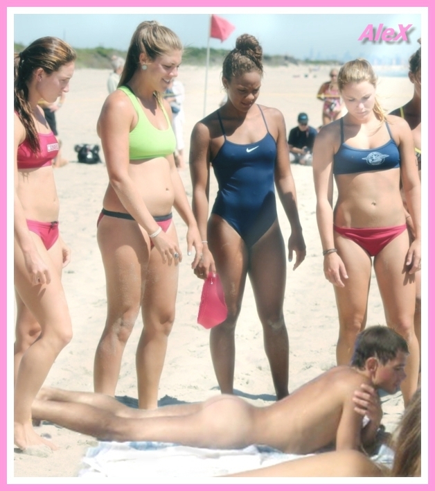 Embarrassing & Fun: CFNM humiliation at beach , again...