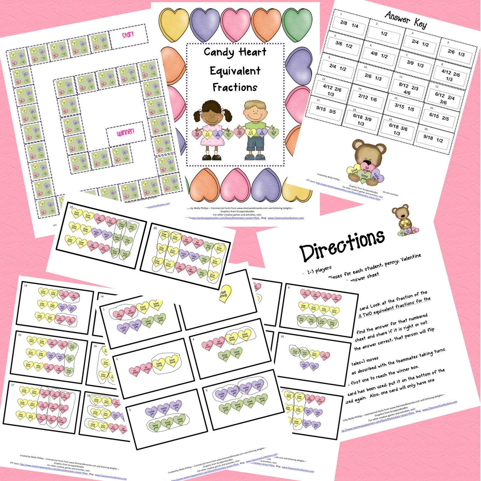 Fraction File Folder Game Classroom Activities Social Studies
