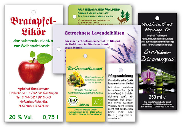 Karton-Etiketten Fadenetiketten