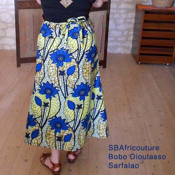 Les Etoffes du Soleil: Une jupe longue en wax