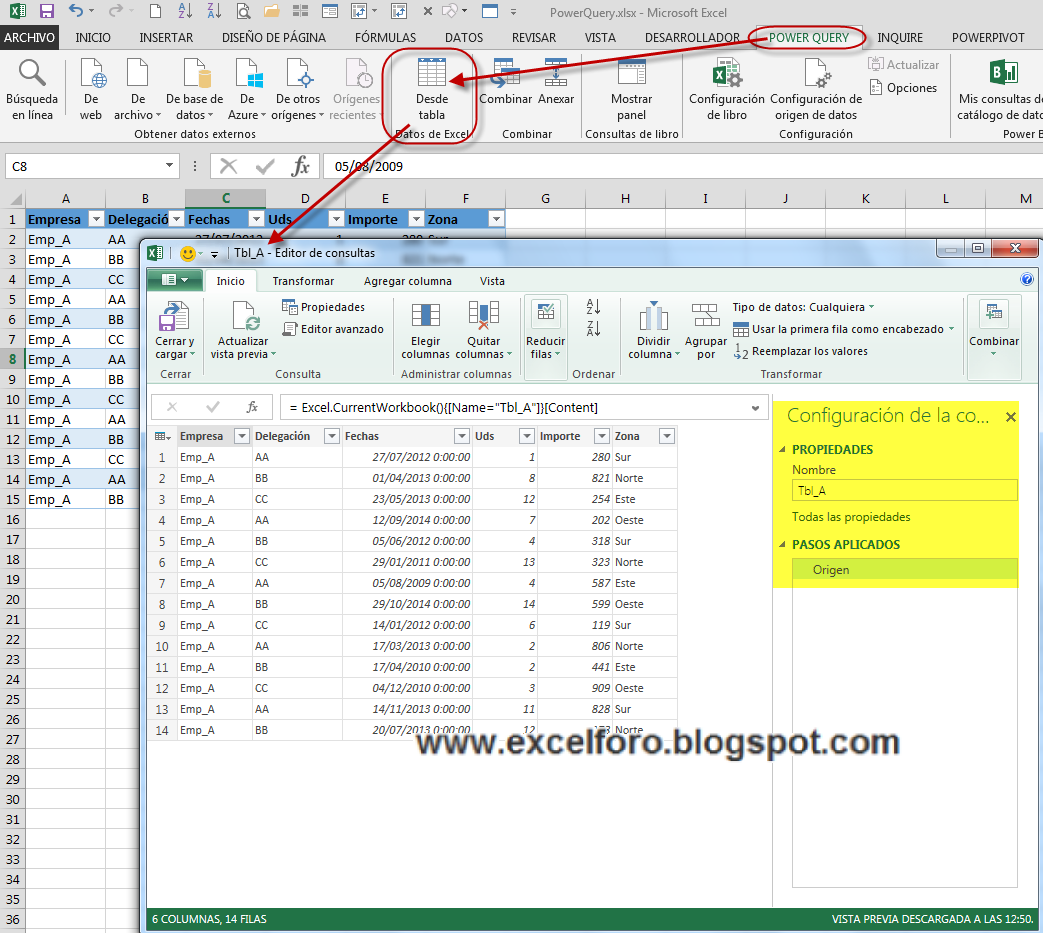 Consolidando datos de orígenes diferentes con Power Query en Excel ...