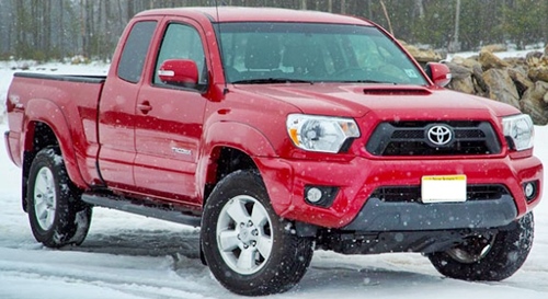 Big Red Toyota Tacoma Strong Design 2016