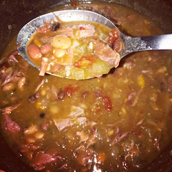 ham soup bean pot instant cooker pressure recipe bone recipes under navy ingredients cooking