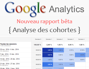 rapport cohorte google analytics - nouveau rapport d'audience - blog web analytics
