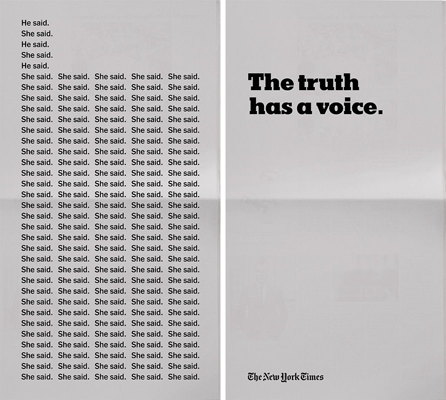 He said that he hard. He said she said. He said. The New York times — «the Truth.