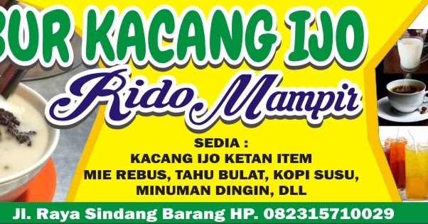 Download Contoh Spanduk Bubur Kacang Ijo Format CDR  KARYAKU
