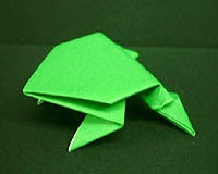 Hướng dẫn cách gấp giấy Origami - Hình con cóc (con ếch) biết nhảy đơn giản