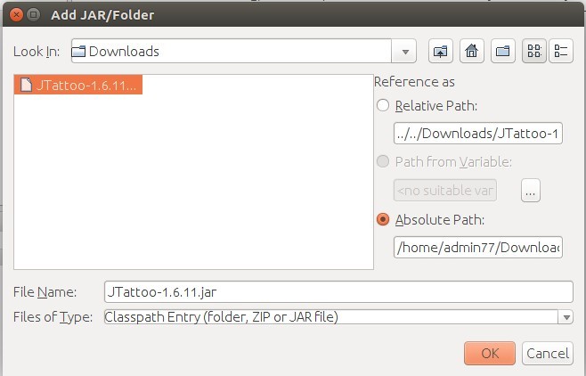 Memilih File JTatto pada PC Memilih File JTatto pada PC