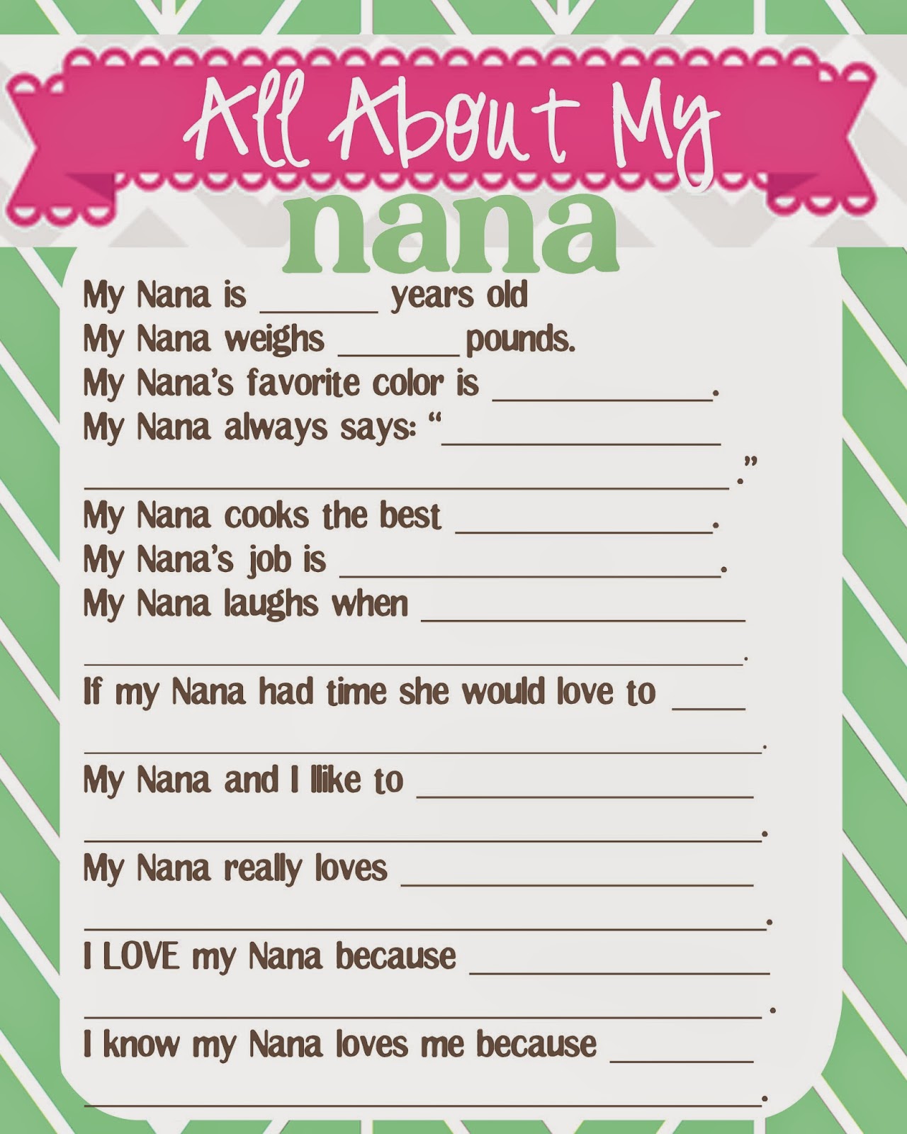 What Does The Cox Say?: Mother's Day Questionnaire and Free Printables