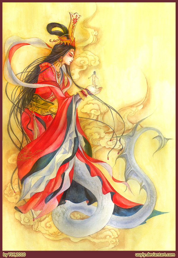 DragonsFaeriesElves&theUnseen : Nuwa- Deity from Ancient China