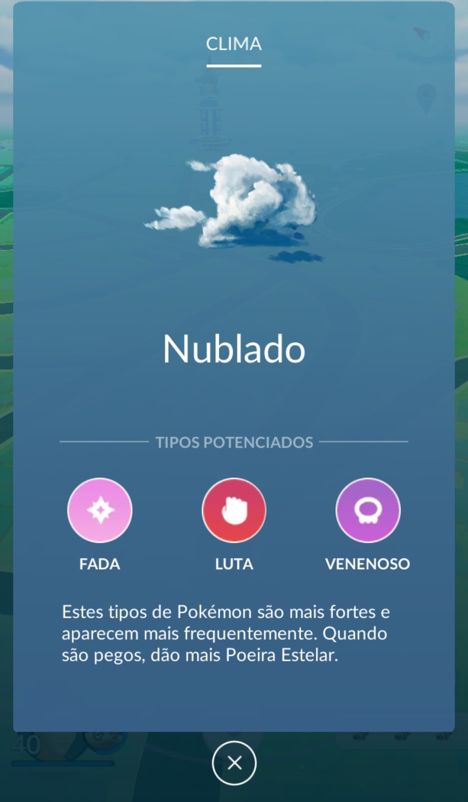 Todos os climas do pokémon go