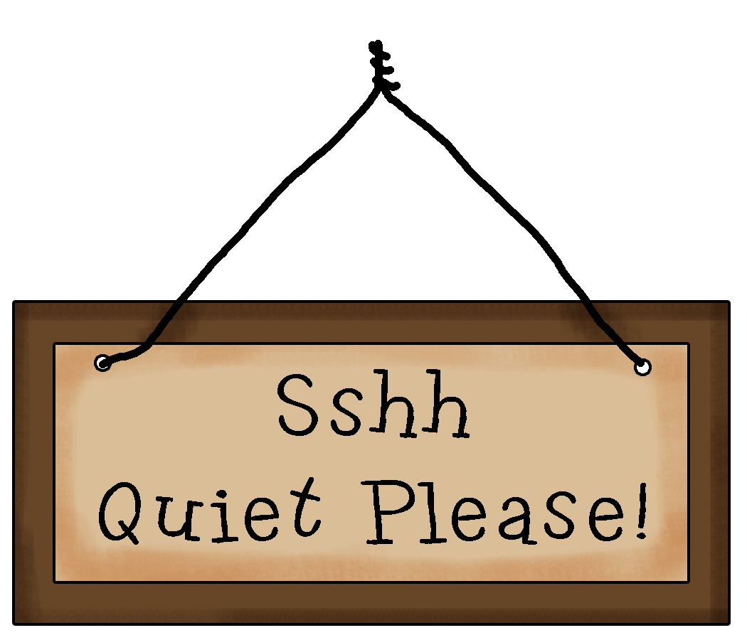 clipart quiet please - photo #2