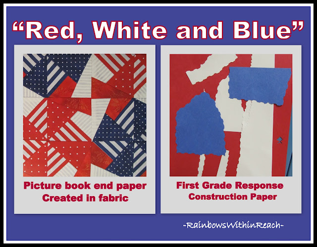 photo of: "Red, White and Blue" First Grade Response to Picture Book Art