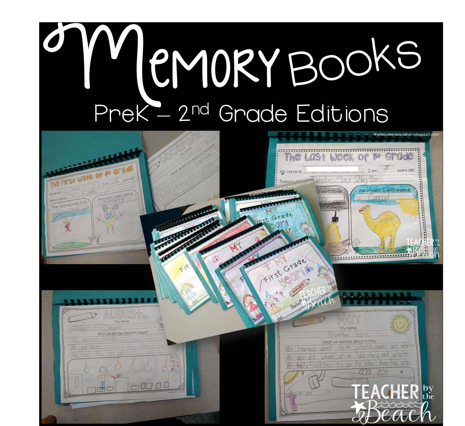 Finished Memory Books! Teacher by the Beach
