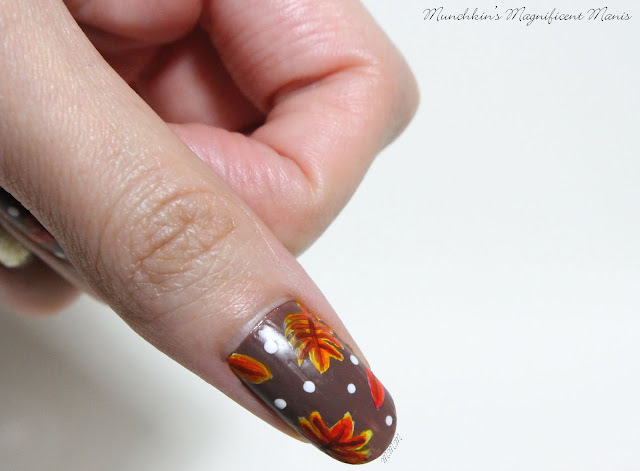 1. Fall Leaves Nail Design - wide 8