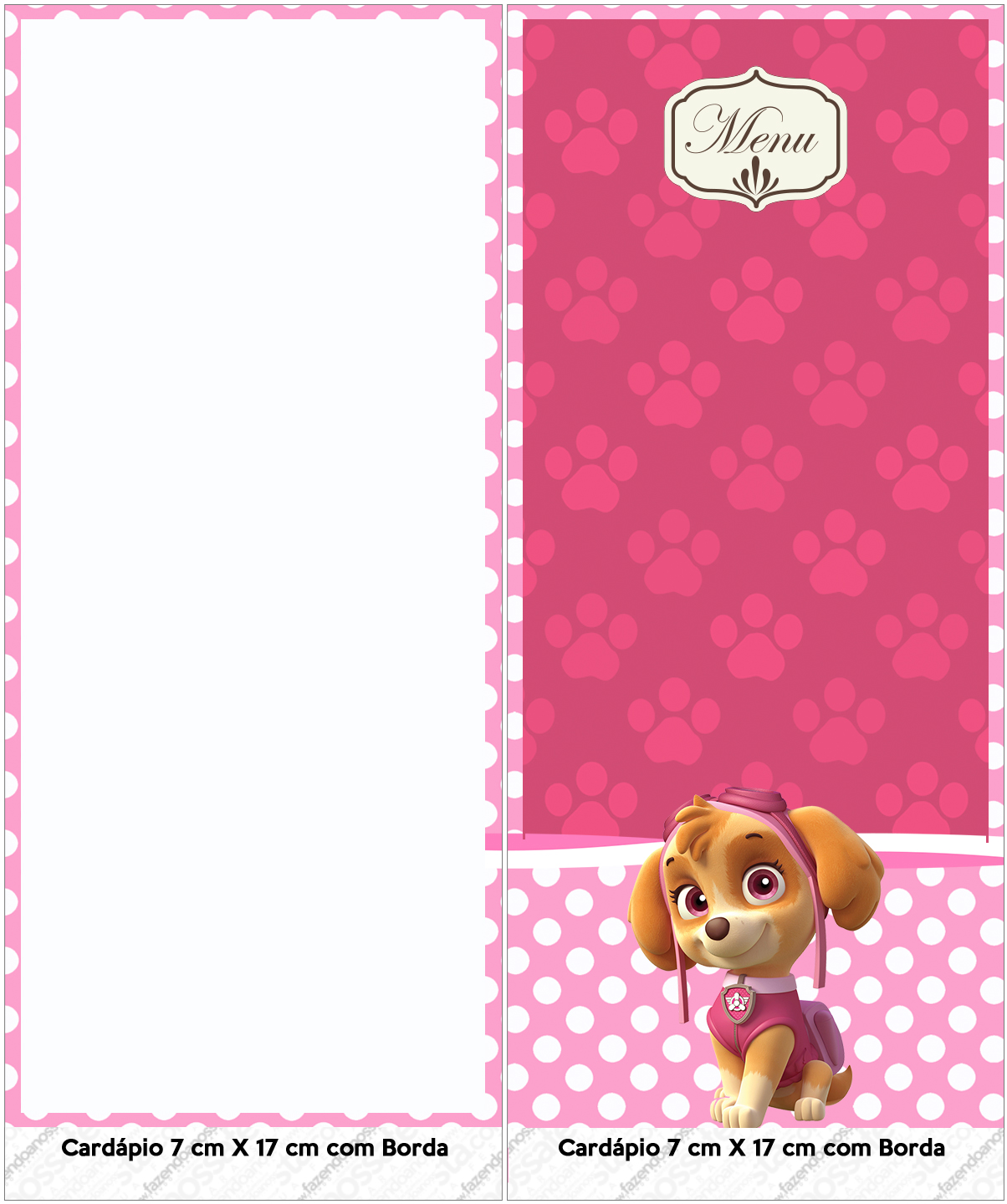 Skye of Paw Patrol: Free Party Printables. - Oh My Fiesta! in english