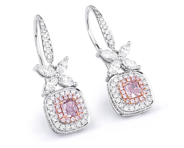 Fancy Pink Diamond Earrings