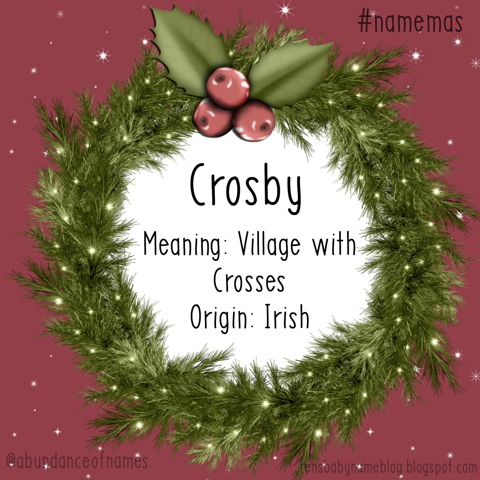 Ren's Baby Name Blog Crosby